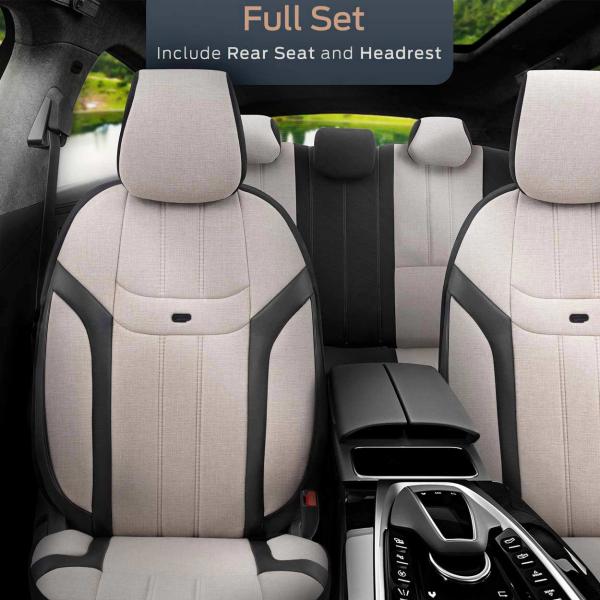 Auto Sitzbezug Set Universal Vorne und Hinten Komfortabel Komplett Set